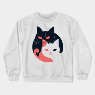 Abstract couple of cats Crewneck Sweatshirt